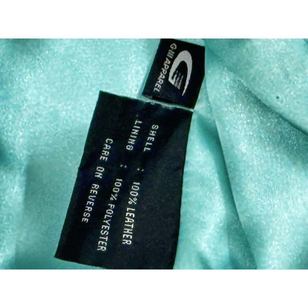 Women's Teal Leather Jacket - Picture 4 of 6